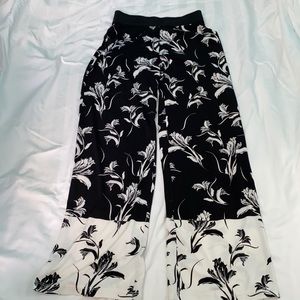 ALFANI elastic waistband flower my pants